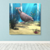 Delfin Leinwanddruck (Insitu (Holzboden))