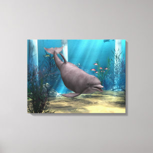 Delfin Leinwanddruck