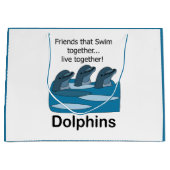 Delfin-Meeres-Säugetier-Freundschaft Große Geschenktüte (Vorderseite)