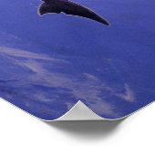 Delfin mit Blume Poster (Ecke)