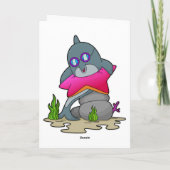 Delfin mit Brille Karte (Rückseite)