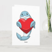 Delfin mit Herz Karte (Rückseite)