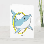 Delfin mit Ring Karte (Rückseite)