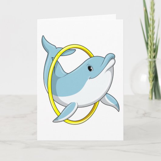 Delfin mit Ring Karte (Vorderseite)