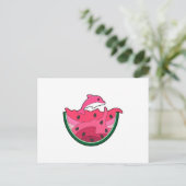 Delfin mit Wassermelone Postkarte (Stehend Vorderseite)
