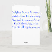Delfin-Mond-Meerjungfrau Karte (Rückseite)