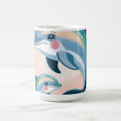 Delfin-Mutter und Baby Kaffeetasse (Mittel)