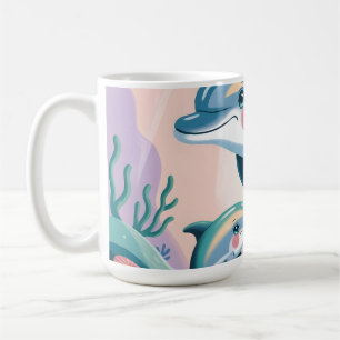 Delfin-Mutter und Baby Kaffeetasse