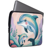 Delfin-Mutter und Baby Laptopschutzhülle (Vorne Rechts)