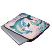 Delfin-Mutter und Baby Laptopschutzhülle (Vorne Knopf)