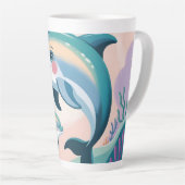 Delfin-Mutter und Baby Milchtasse (Rechte Ecke)