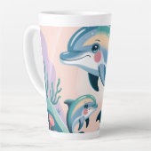 Delfin-Mutter und Baby Milchtasse (Linke Ecke)