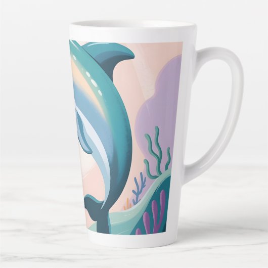 Delfin-Mutter und Baby Milchtasse (Rechts)