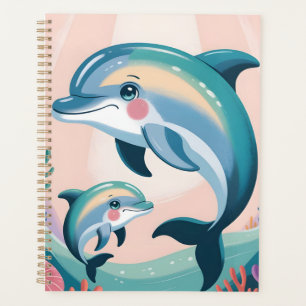 Delfin-Mutter und Baby Planer