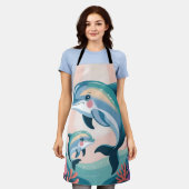 Delfin-Mutter und Baby Schürze (Getragen)