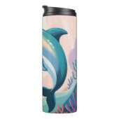 Delfin-Mutter und Baby Thermosbecher (Nach rechts gedreht)