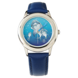 DELFIN. NIEDLICHE DOLPHINS-ILLUSTRATION ARMBANDUHR