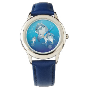 DELFIN. NIEDLICHE DOLPHINS-ILLUSTRATION ARMBANDUHR