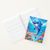 Delfin Notizbuch für Kinder | Breitlinig Spiralbin (Innenseite)