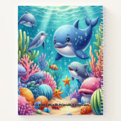 Delfin Notizbuch für Kinder | Breitlinig Spiralbin (Rückseite)