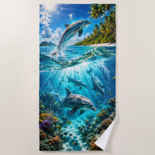Delfin-Paradies Strandtuch