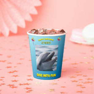 Delfin-Party-Splash  Pappbecher