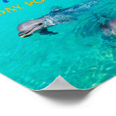 Delfin-Poolparty-Willkommensschild - Geburtstagsde Poster (Ecke)