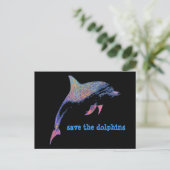 Delfin Postkarte (Stehend Vorderseite)
