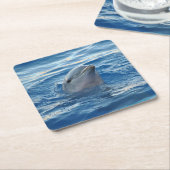 Delfin Rechteckiger Pappuntersetzer (angewinkelt)