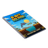 Delfin, Retro-8-Bit-Pixelkunst Notizblock (Rechte Seite)