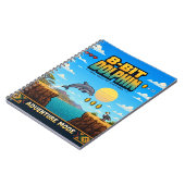Delfin, Retro-8-Bit-Pixelkunst Notizblock (Linke Seite)