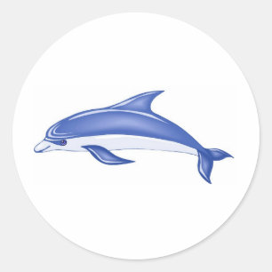 Delfin Runder Aufkleber