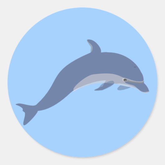 Delfin Runder Aufkleber (Vorderseite)
