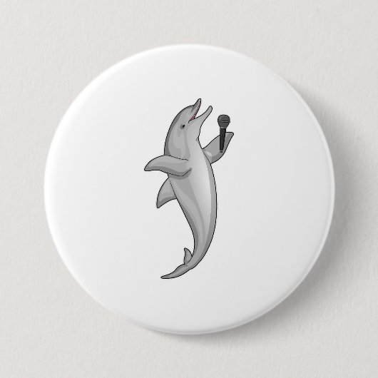 Delfin-Sänger-Mikrofon Button (Vorderseite)
