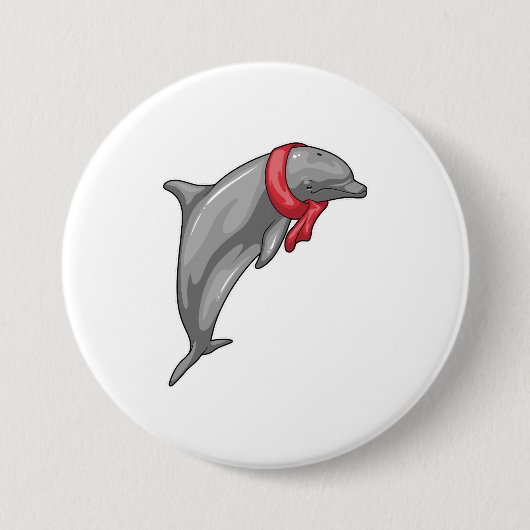 Delfin Schal Button (Vorderseite)