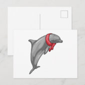 Delfin-Schal Postkarte (Vorne/Hinten)
