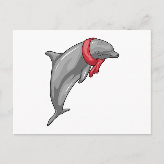 Delfin-Schal Postkarte (Vorderseite)