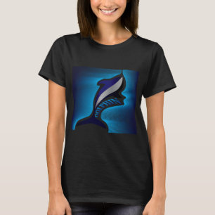 Delfin schwimmt durch die Wellen des Meeres T-Shirt