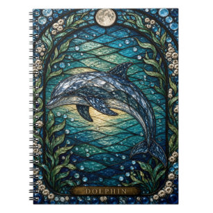 Delfin Sonnentlichtkanal Illumina Bleiglas Notizblock