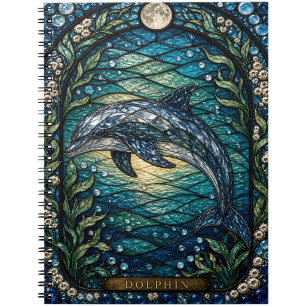Delfin Sonnentlichtkanal Illumina Bleiglas Notizblock