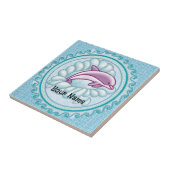 Delfin Splash Fliese (Seite)