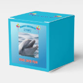 Delfin-Splash-Party Geschenkschachtel (Vorderseite)