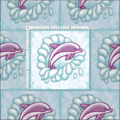 Delfin-Splash Stoff (Kachel)