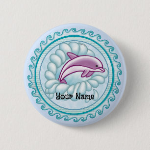 Delfin Spritzer  Button