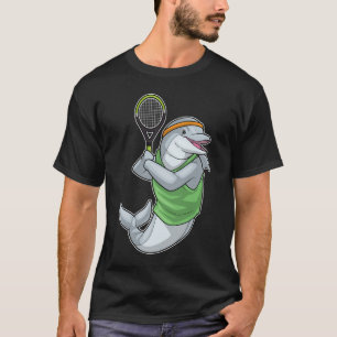 Delfin Tennis Tennisschläger Sport T-Shirt