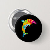 Delfin-Tie-Dye Button (Vorne & Hinten)