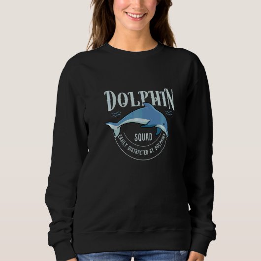 Delfin-Trupp Meerestiere Süßer Delfin Sweatshirt (Vorderseite)