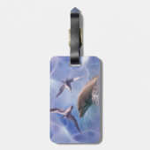 Delfin und Tauchen Gepäckanhänger (Rückseite vertikal)