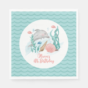Delfin Unter dem Meer Geburtstag Serviette