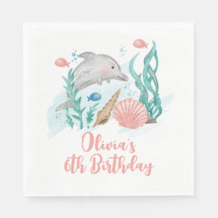 Delfin Unter dem Meer Geburtstag Serviette